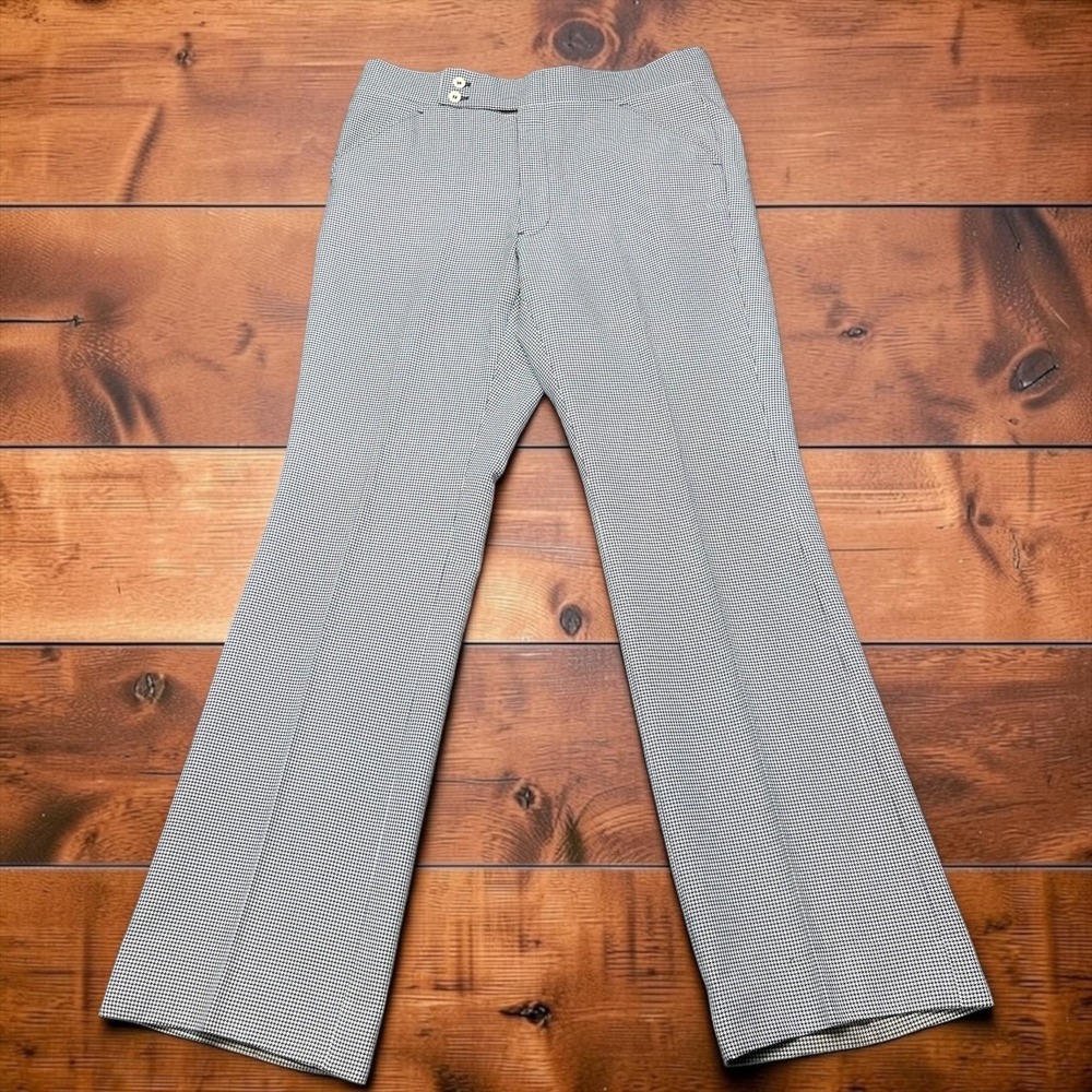 Vintage Jack Nicklaus Hart Schaffner Marx White Houndstooth Golf Slacks 34x33